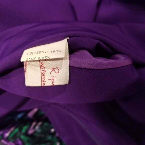 Vintage 90s Reversible Track Jacket Pant Suit Womens M Purple Geometric 3 Piece - Picture 12 of 12